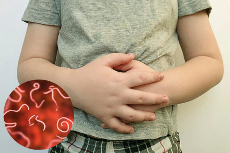 trẻ em bị bệnh liên quan đến giun sán